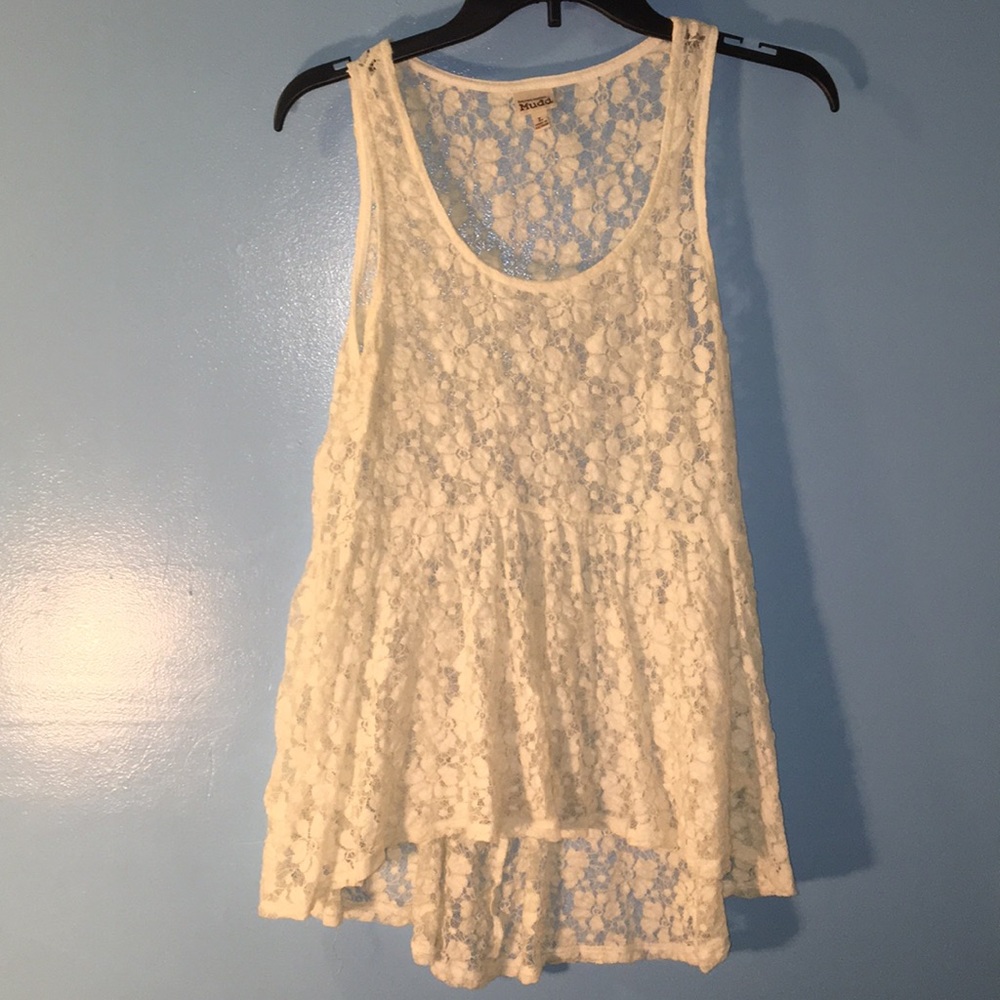 Floral, high low tank top!